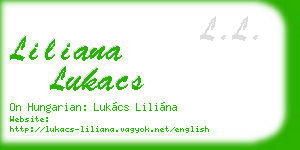 liliana lukacs business card